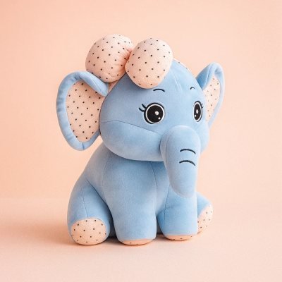 Baby Elephant Plush with Ribbon — Soft Toys at Dwarkesh Gifts & Cards, Vadodara