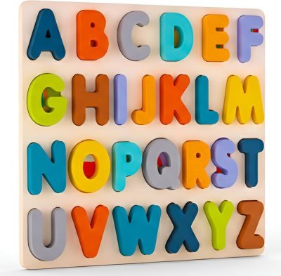 Wooden Alphabet Puzzle Board — Toys at Dwarkesh Gifts & Cards, Vadodara